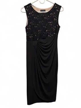 chinese dress ladies Black Lace Agatha Midi Dress
